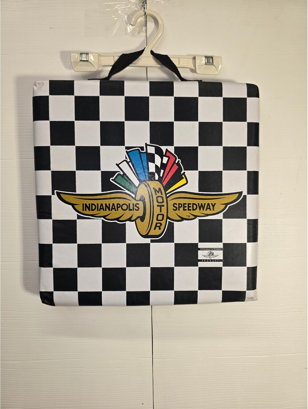 Vintage Indianapolis Motor Speedway Indy 500 Checkered Seat Cushion Set Lot of 4